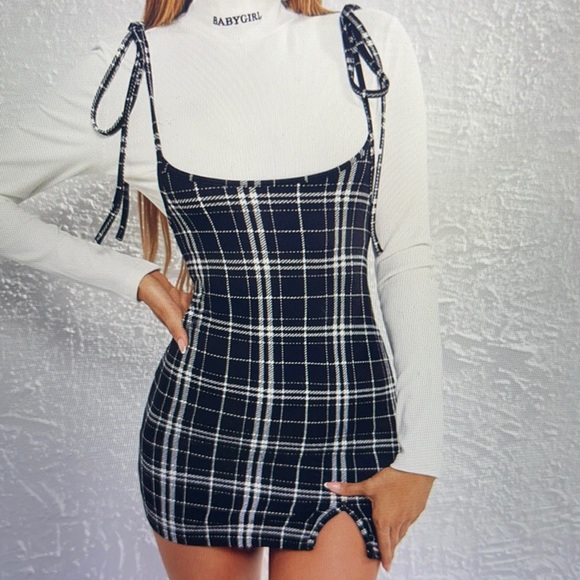 Overall plaid dress - Picture 1 of 4